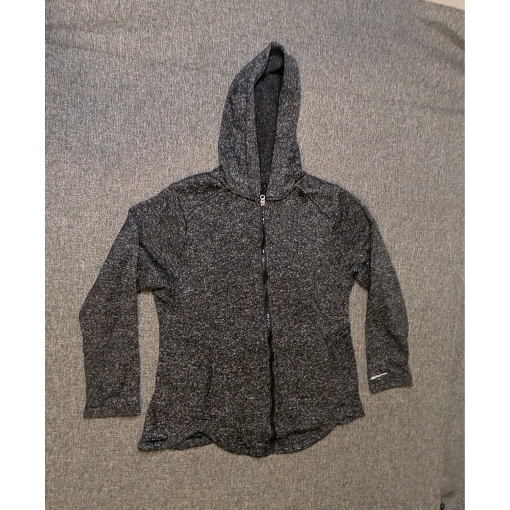 Eddie Bauer Women's Fleece Hoodie Size XL Long Sleeve Full Zip Sweatshirt Pocket